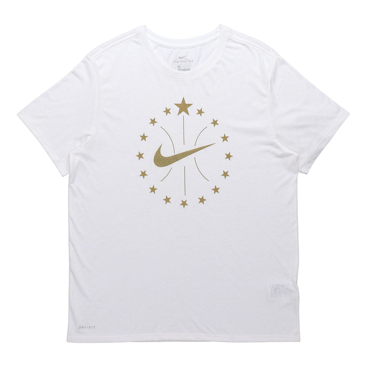 Nike Bronzing Logo Sports Quick Dry Basketball Short Sleeve White 913343-100