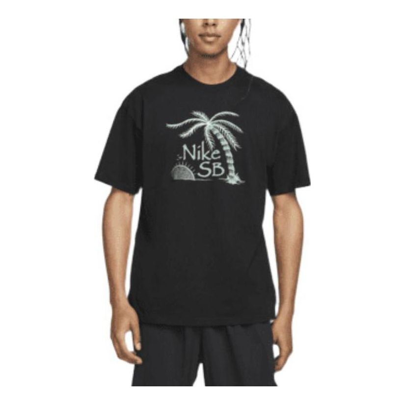 Nike SB Alphabet Printing Casual Short Sleeve Black DQ1851-010