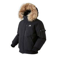 New Balance Hooded Down Jacket 'Black Brown' NPA43043-BK