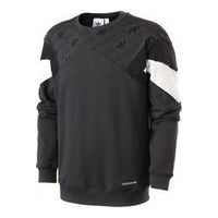 adidas originals Patchwork Print Round Neck Pullover Gray CW5164