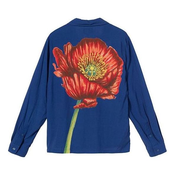 Stussy Big Poppy Ls Shirt 'Blue' 1110145