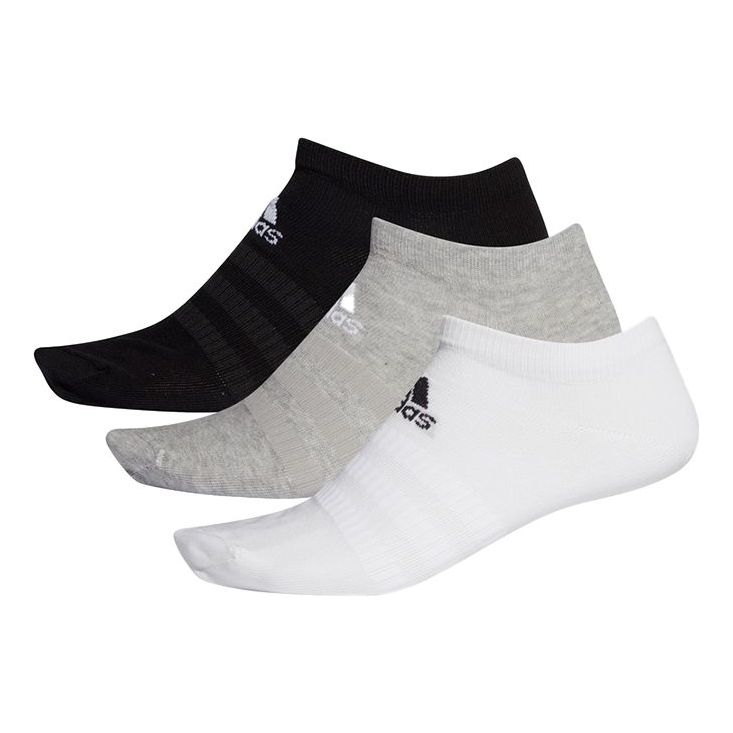 adidas Light Low 3pp Sports Training Socks White/Grey/Black DZ9400