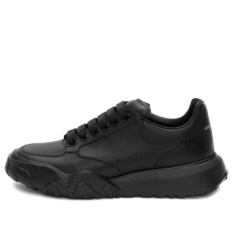 Alexander McQueen Oversized Court Trainer 'Black Leather' 634619WIA981000