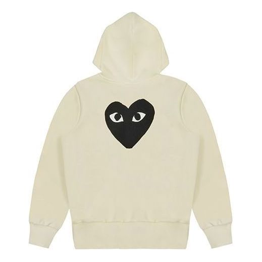 (WMNS) COMME des GARCONS PLAY Zip Hoodie Big Black Heart 'Beige' AZ-T253-051-3