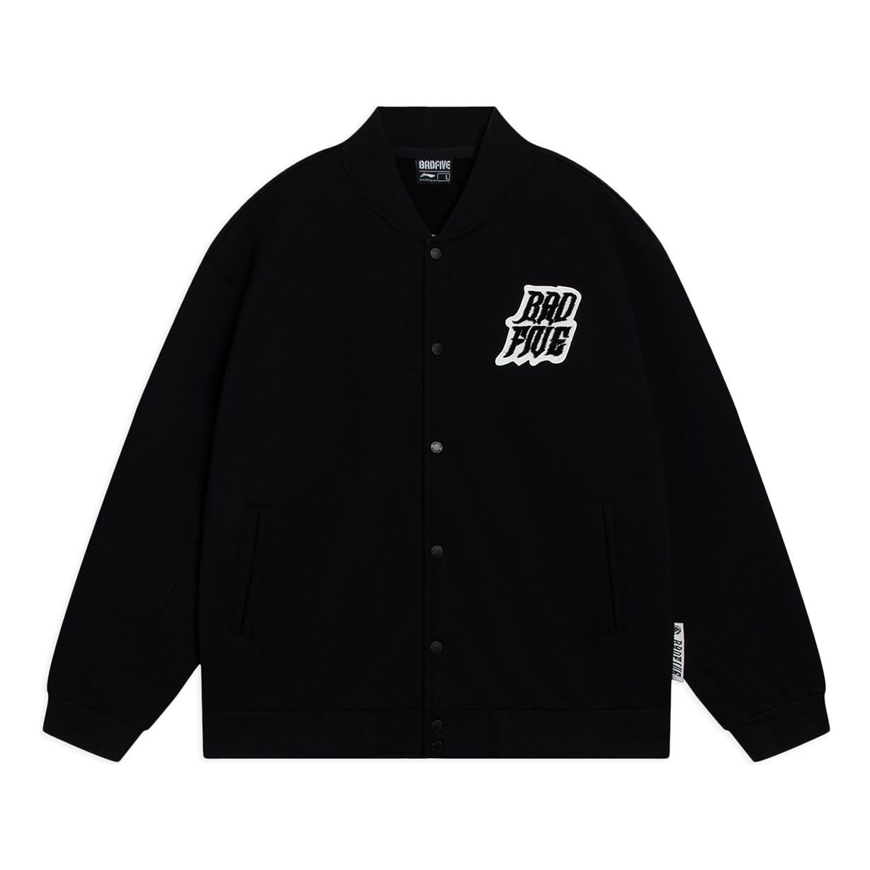 Li-Ning BadFive Hoops Graphic Baseball Jacket 'Black' AJDT043-6