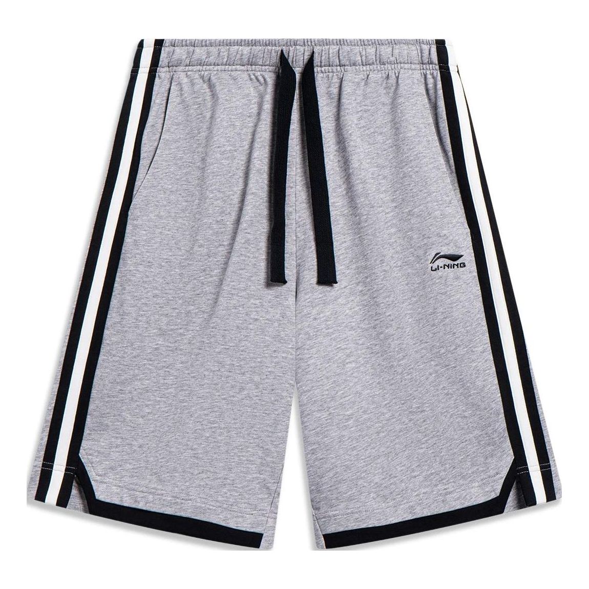 Li-Ning Striped Color Block Shorts 'Grey Black' AKST639-4