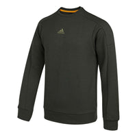 Men's adidas Crew Swert Logo Sports Pullover Dark Brown HD0350