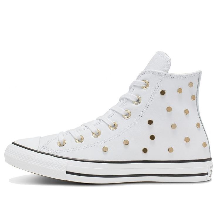 (WMNS) Converse Chuck Taylor All Star Studs High Top Leather Spot Rivet White 565848C