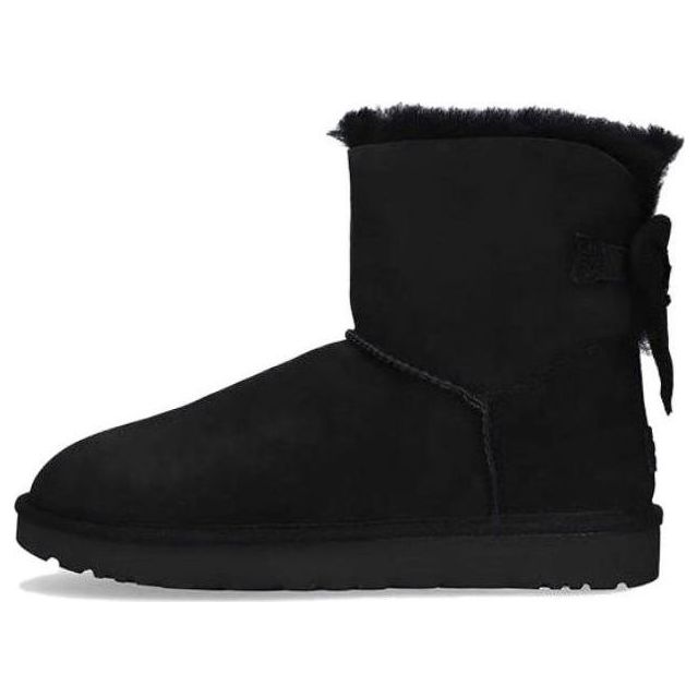 (WMNS) UGG Mini Bailey Fluff Bow 1123635-BLK
