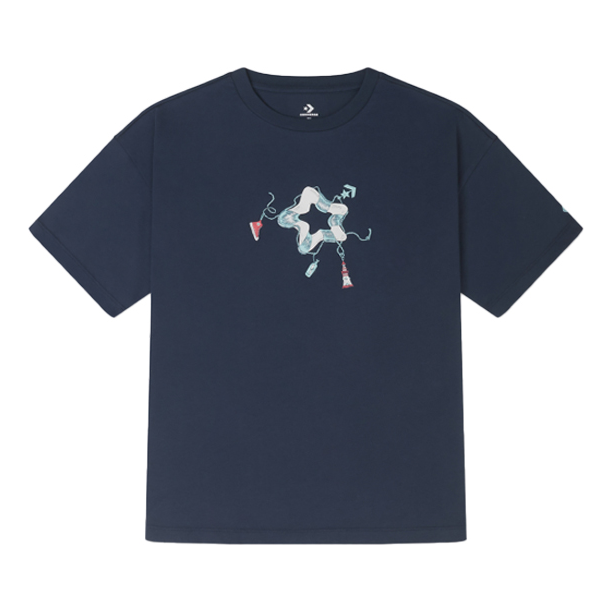 (WMNS) Converse Nautical Tee 'Navy Blue' 10025880-A02