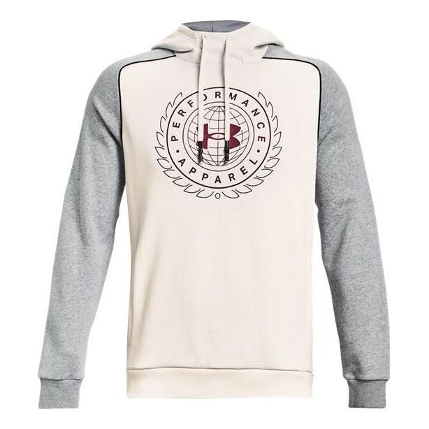 Under Armour Rival Varsity Fleece Hoodie 'Beige Grey' 1373831-112