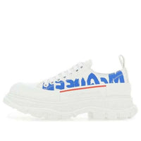Alexander McQueen Tread Slick Sneakers 'White Blue' 682421W4RQ99357