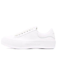 (WMNS) Alexander McQueen Deck Plimsoll Lace-Up Sneakers 'White' 667245WIAB69065