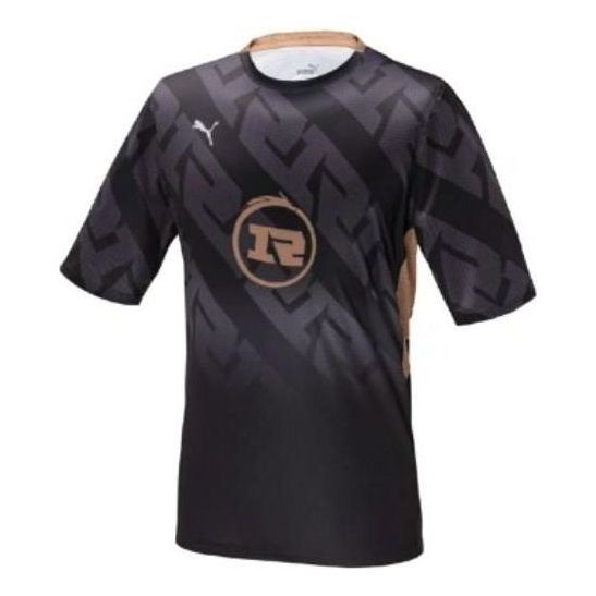 PUMA RNGM T-Shirt 'Black Grey White Gold' 605761-10