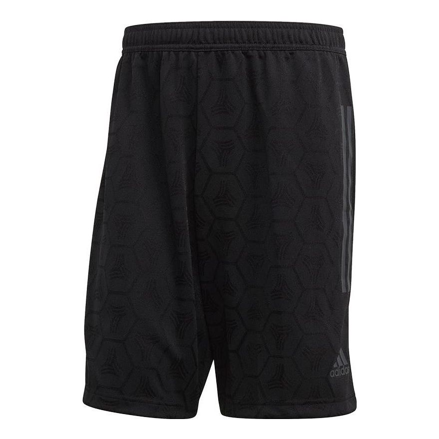 adidas Solid Color Stripe Logo Casual Sports Shorts Black FJ6347