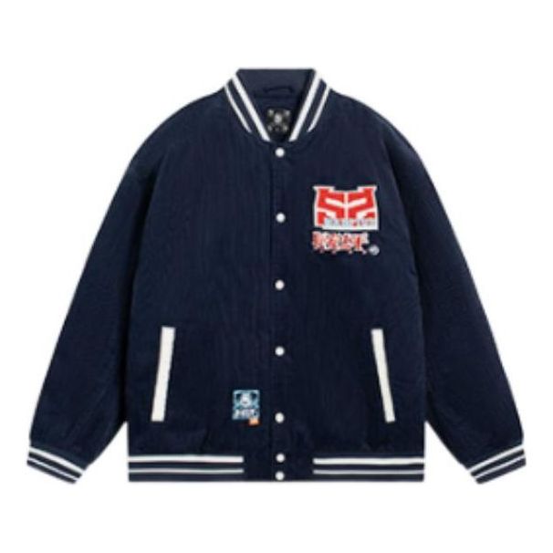 Li-Ning BadFive Graphic Cotton Baseball Jacket 'Black' AJMS113-1