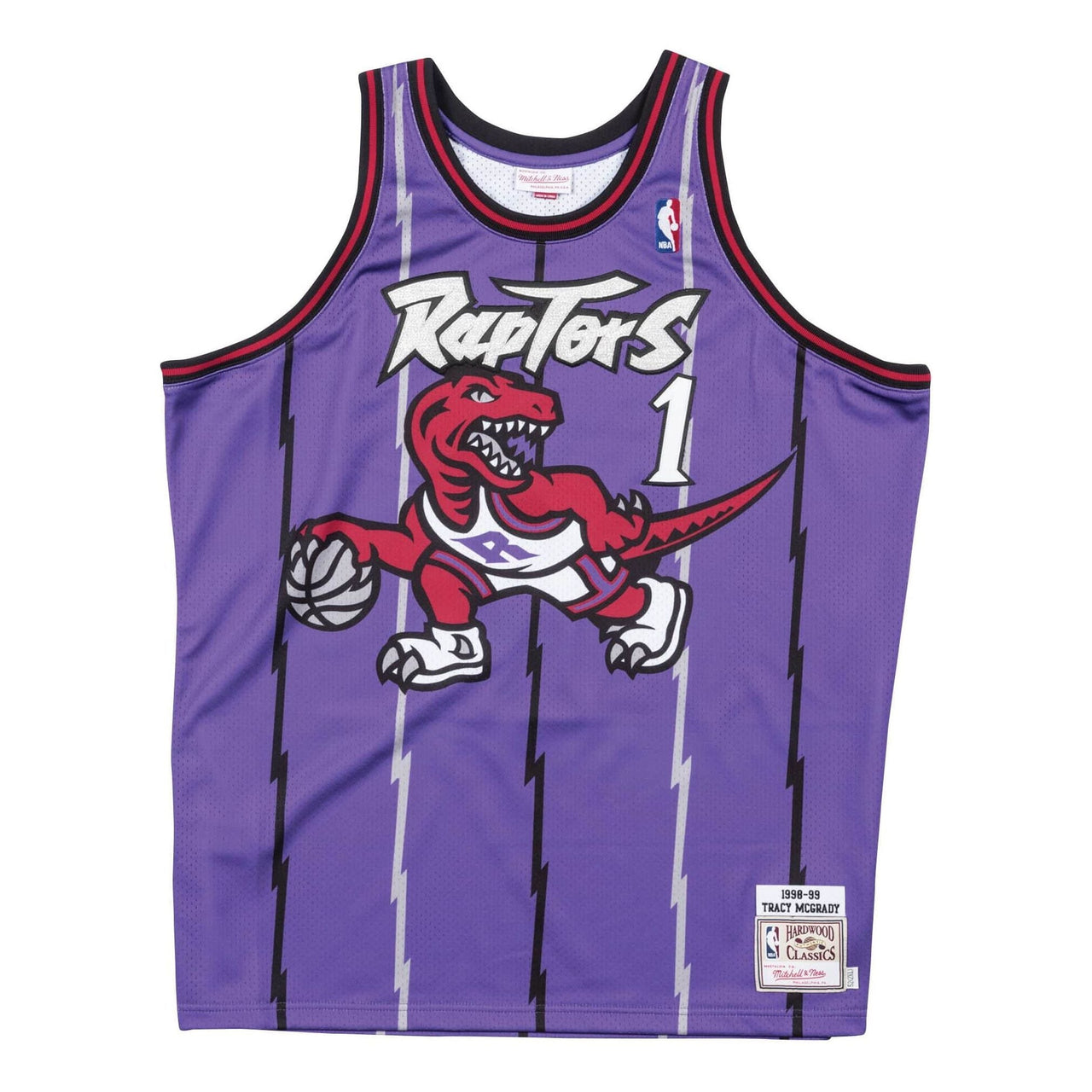 Mitchell & Ness NBA Tracy McGrady Toronto Raptors 1998/99 Road Jersey #1 AJY4GS18108-TRAPURP98TMC