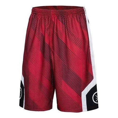 Li-Ning Way Of Wade Logo Basketball Shorts 'Red Black' AAPP281-2