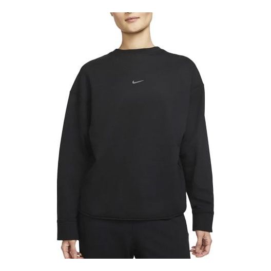 (WMNS) Nike Yoga Luxe Casual Sports Round Neck Pullover Hoodie Black DM6976-010