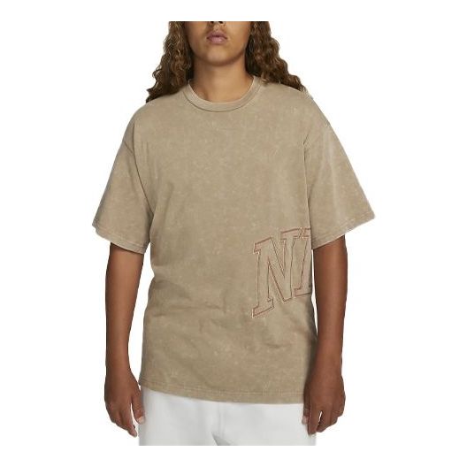 (WMNS) Nike Fadeaway Logo Tee 'Khaki' DX5835-247