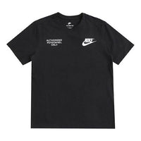 Nike SS22 Logo Printing Round Neck Short Sleeve Black DO8324-010