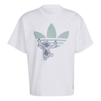adidas originals x Disney Crossover Cartoon Pattern Printing Short Sleeve Couple Style White HT3950