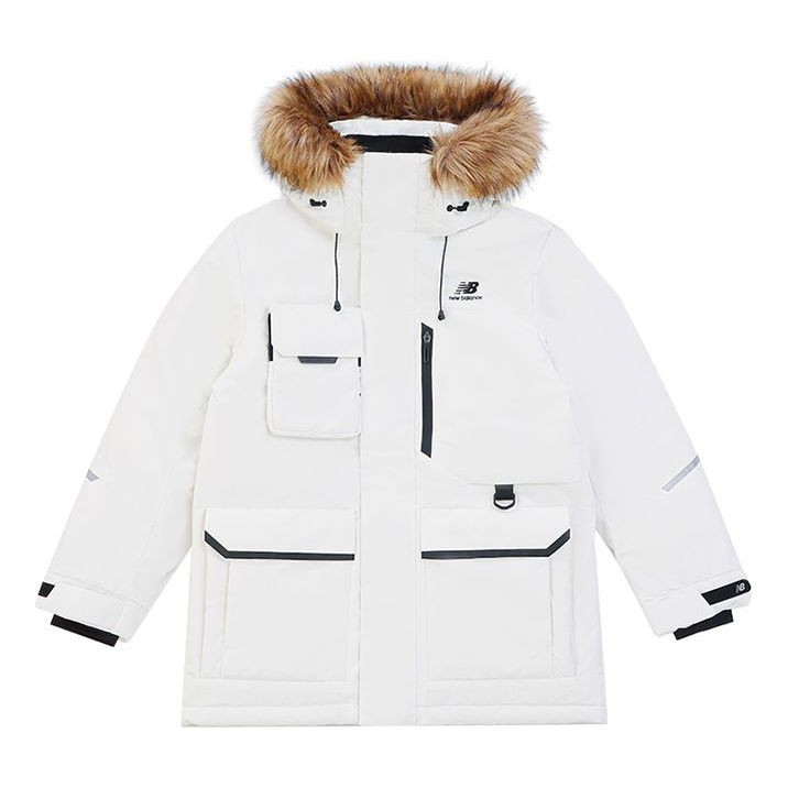 New Balance Logo Down Jacket 'White' 5PC44603-IV