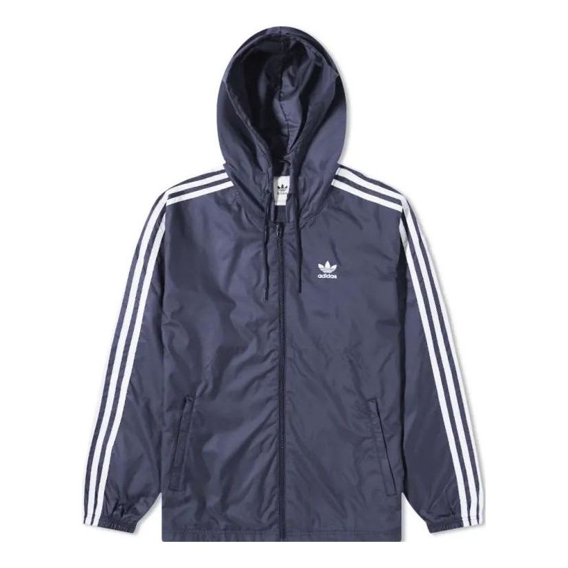 adidas 3 Stripe Windbreaker 'Shadow Navy' HB9491