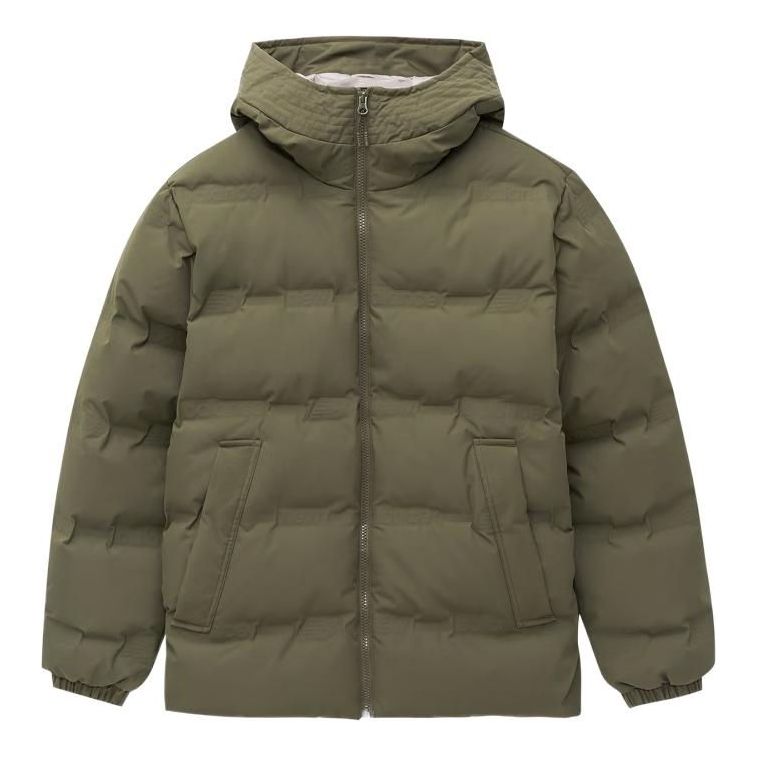 New Balance Warm Puffer Jacket 'Olive Green' AMJ24375-DMO
