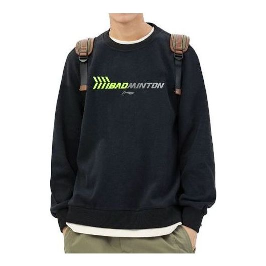 Li-Ning Sports Lifestyle Alphabet Printing Pullover 'Black' AWDRF71-1