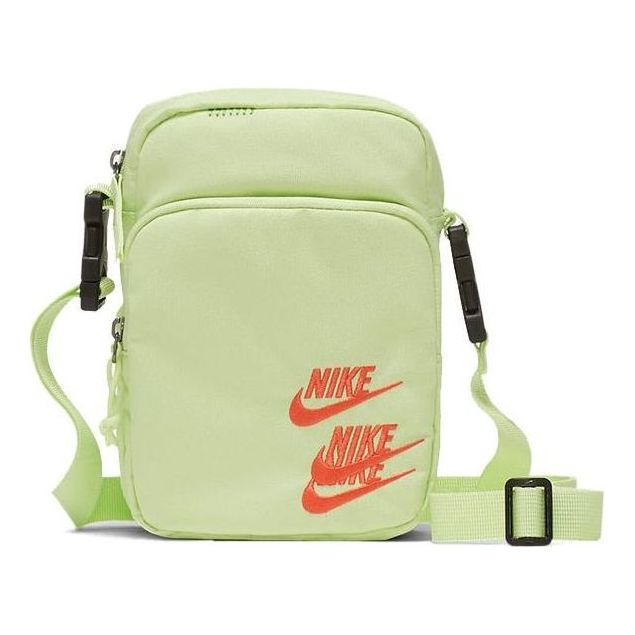 Nike Heritage Embroidered "Triple Logo" Sling Bag 'Light Lime Green' DH3080-383