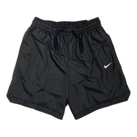 Nike waist Lacing Woven Solid Color Breathable Shorts Black DH7560-011