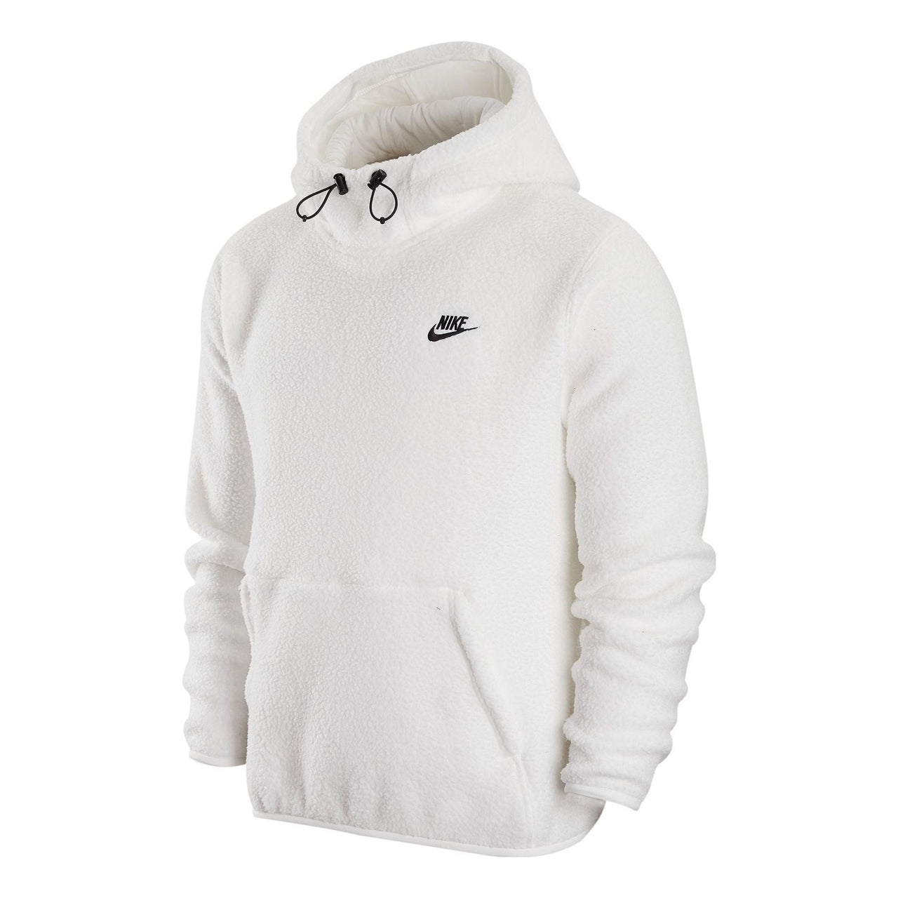 Nike Sport Logo Drawstring Hoodie 'White Black' DV8155-100