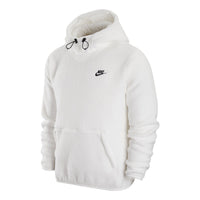 Nike Sport Logo Drawstring Hoodie 'White Black' DV8155-100