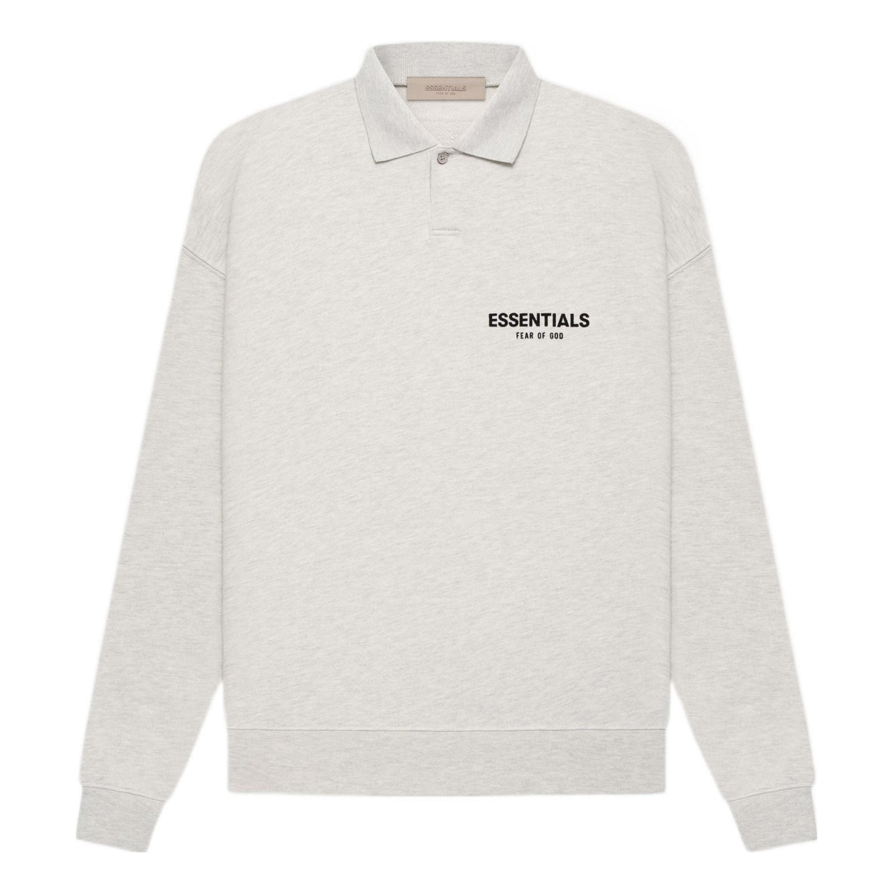 Fear of God Essentials SS22 Long Sleeve Polo Shirt 'Light Oatmeal' FOG-SS22-496