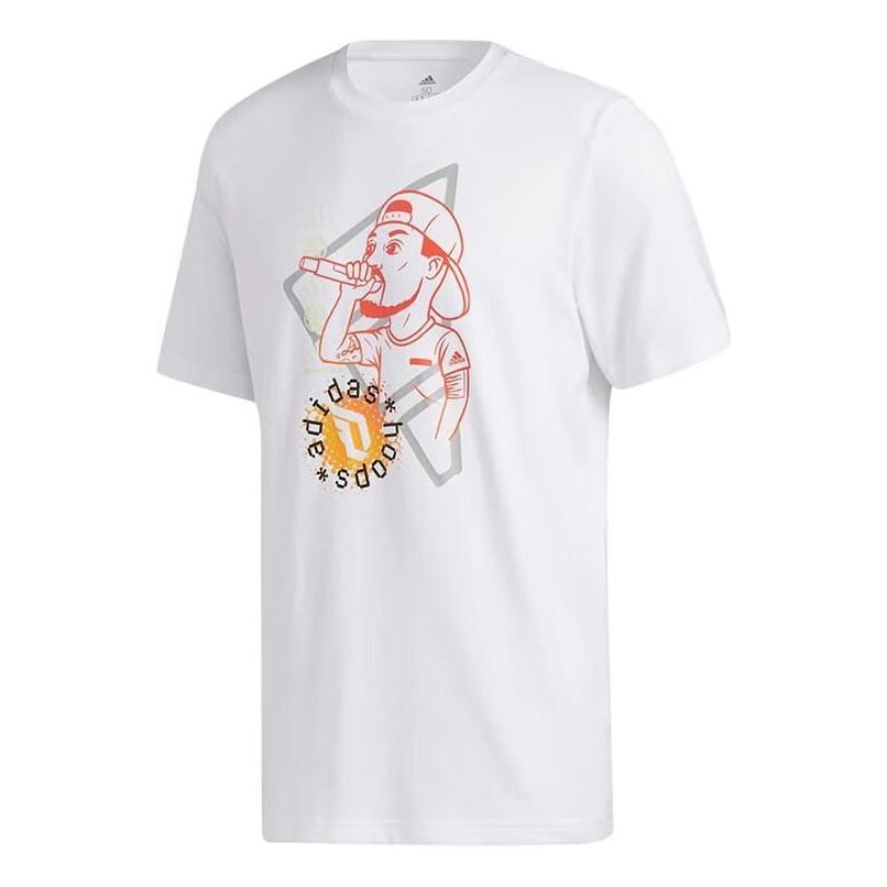 adidas Dame Social Short Sleeve T-Shirts 'White' GI8891