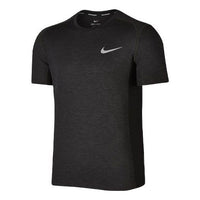 Men's Nike Solid Color Sports Round Neck Pullover Short Sleeve Black Brown T-Shirt 834241-014