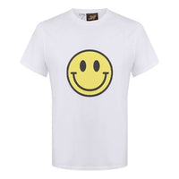 Men's LOEWE Chest Smiling Face Printing Pure Cotton Short Sleeve White H616341X87-2100