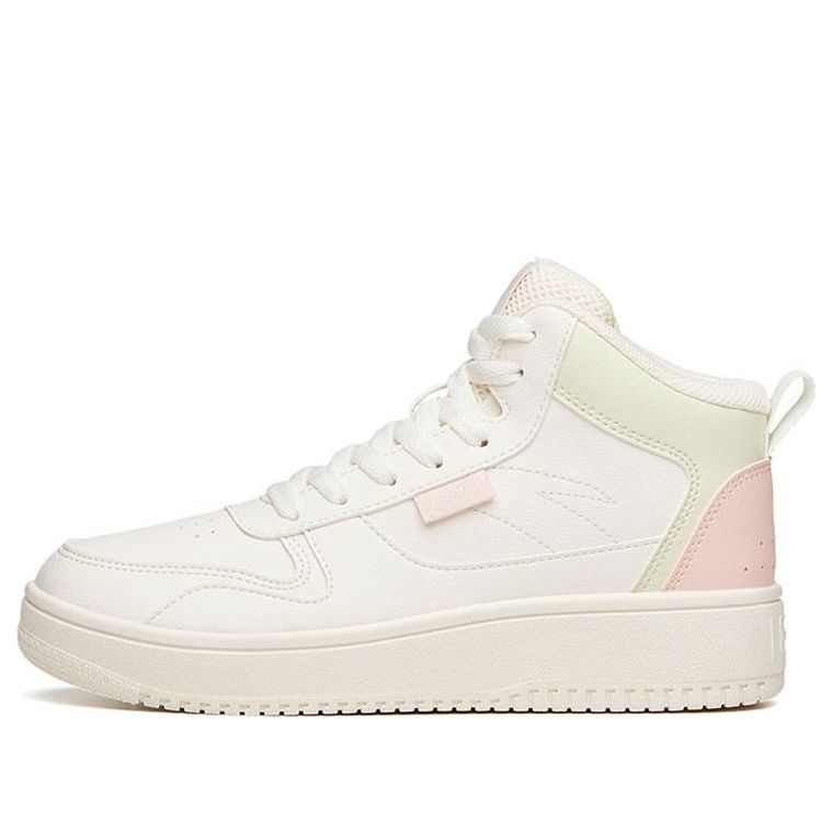 (WMNS) ANTA Skateboarding Series Sneakers High 'White Pink Green' 922038010-17