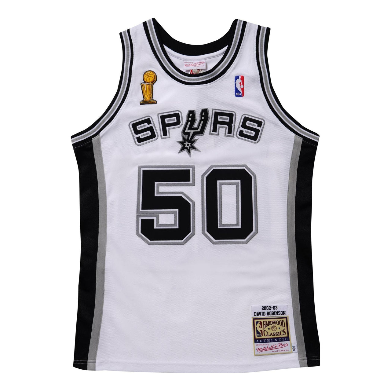 Mitchell & Ness x NBA San Antonio Spurs Finals 2002-03 Jersey 'David Robinson 50' AJY44948-SAS02DRBWHIT