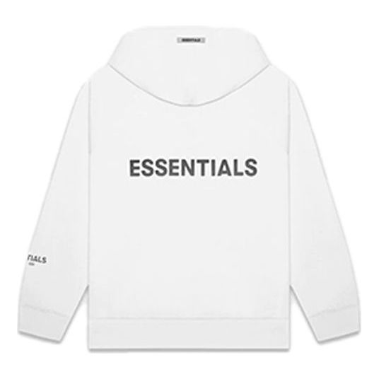 Fear of God Essentials SS20 Full Zip Up Hoodie 'White' 0192250500186010