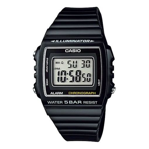 Casio Retro Stylish Simplicity Digital Cube Watch 'Black White'  W-215H-1AJH