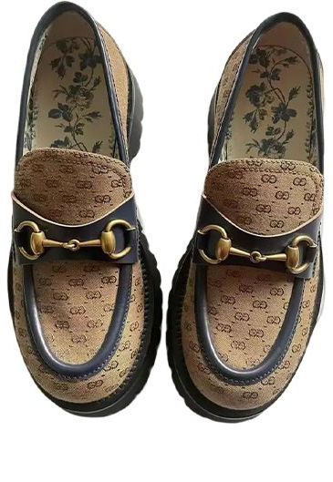 (WMNS) Gucci GG Horsebit Loafers 'Beige Brown' 661536-99WP0-2671