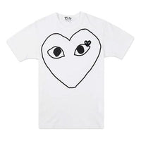COMME des GARCONS PLAY Outline Heart T-Shirt 'White' AZ-T102-051-1