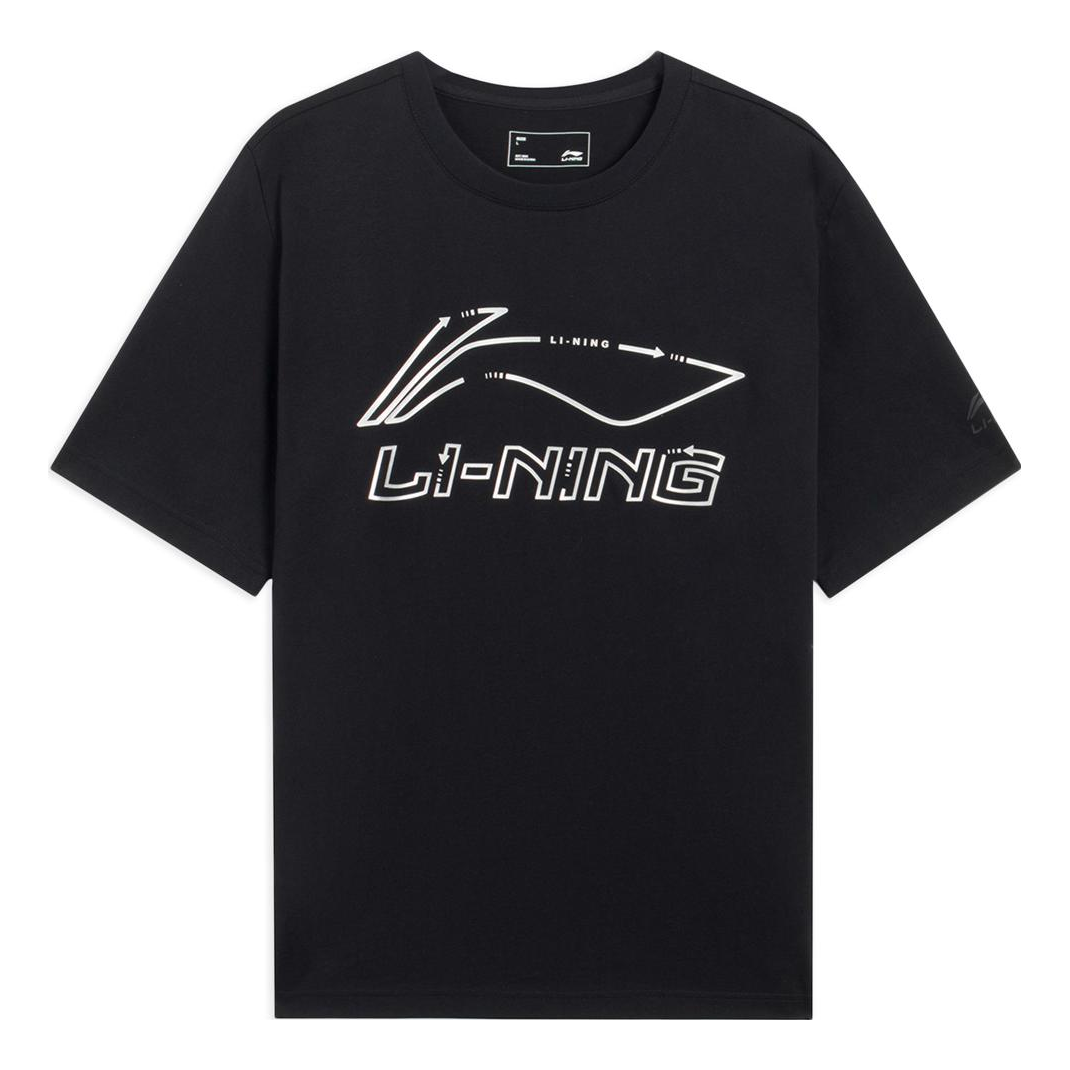 Li-Ning Classic Logo T-shirt 'Black White' AHSSA51-1