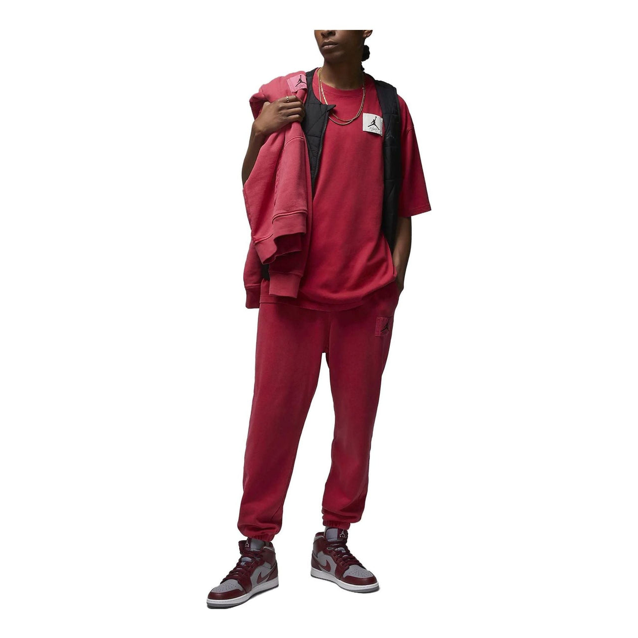 Air Jordan Flight Essentials Oversized Tee 'Cardinal Red' DZ0604-619
