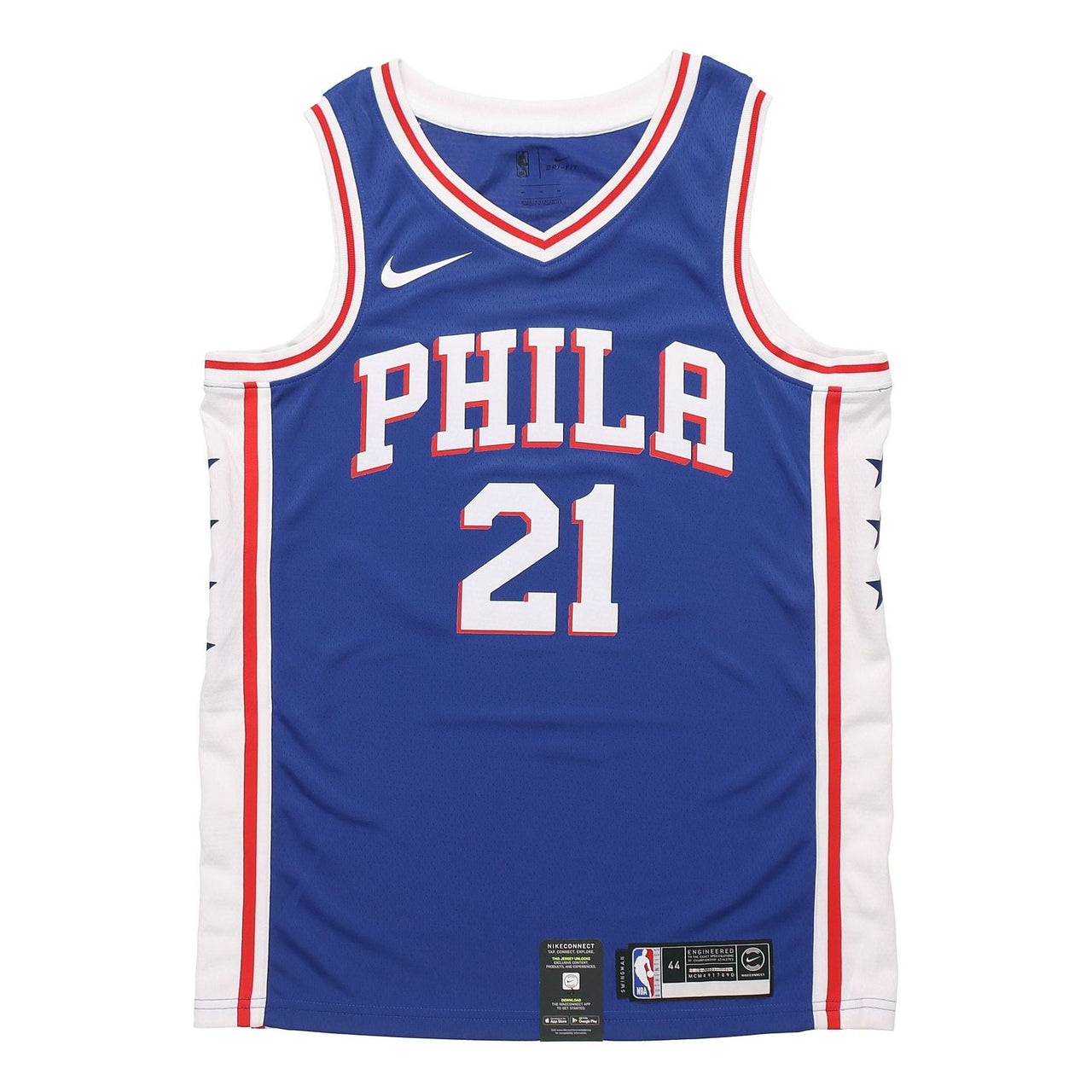 Nike Philadelphia 76ers Joel Embiid No. 21 Jersey Blue CJ7678-498