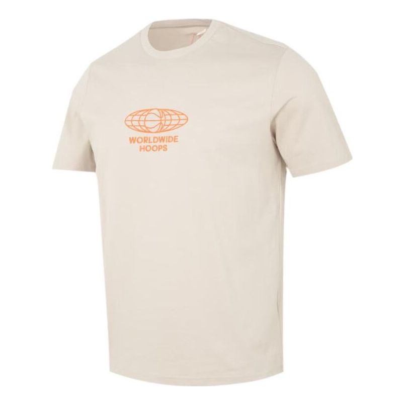 adidas Polo Estampado Worldwide Hoops Globe Basketball T-Shirts 'Beige' IC1875