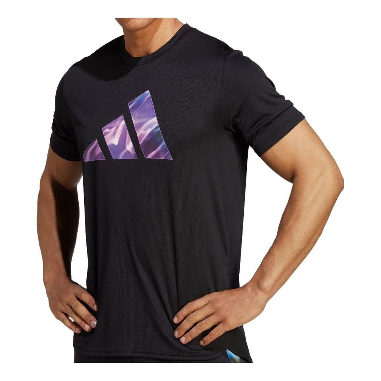 adidas Designed for Movement HIIT Training T-Shirt 'Black Purple' IB7919