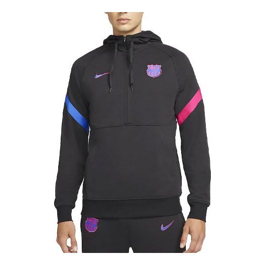 Nike FC Barcelona Contrasting Colors Hoodie 'Black' DB7814-014